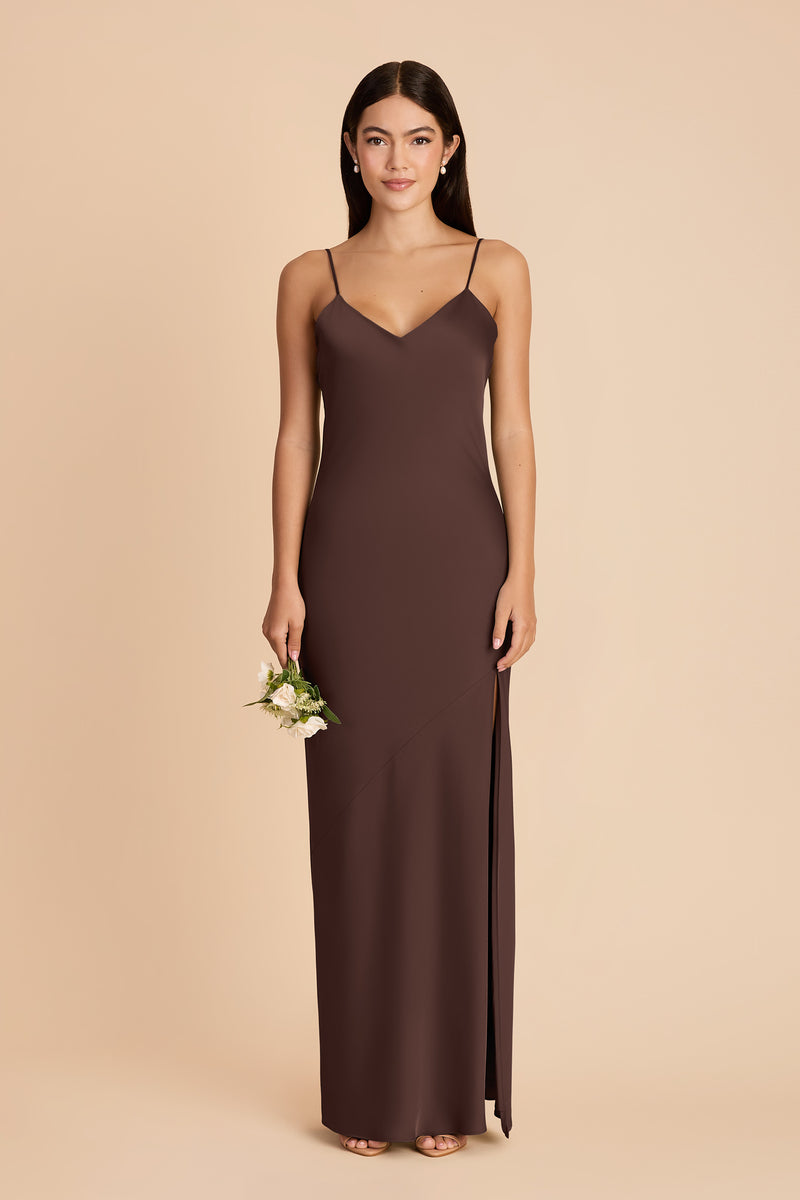 Alyse Matte Satin Dress - Espresso XXL / ESPRESSO / Rush Production