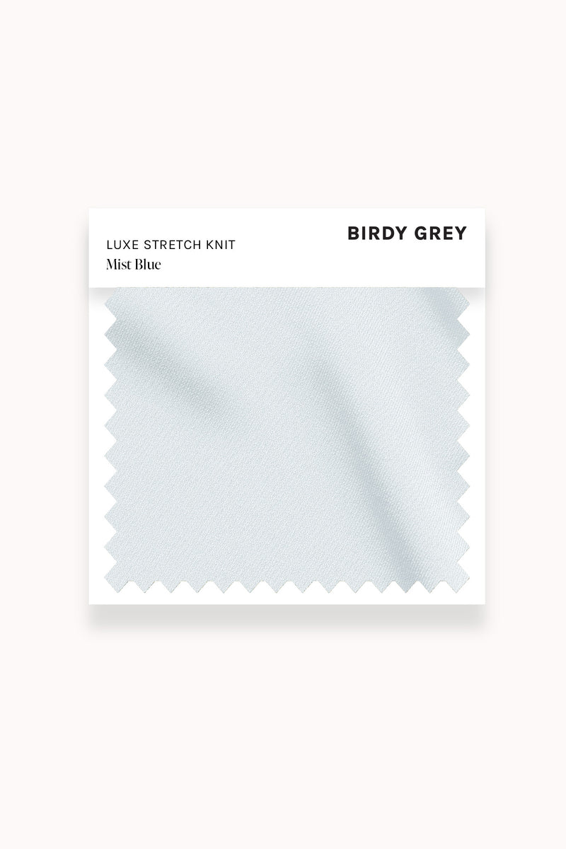 Mist Blue Swatch  Luxe Stretch Knit by Birdy Grey