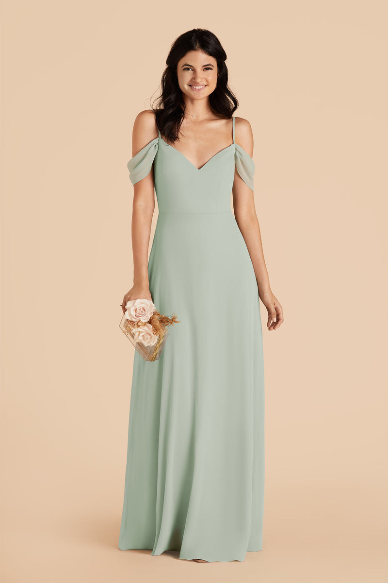 Sage Devin Chiffon Dress by Birdy Grey