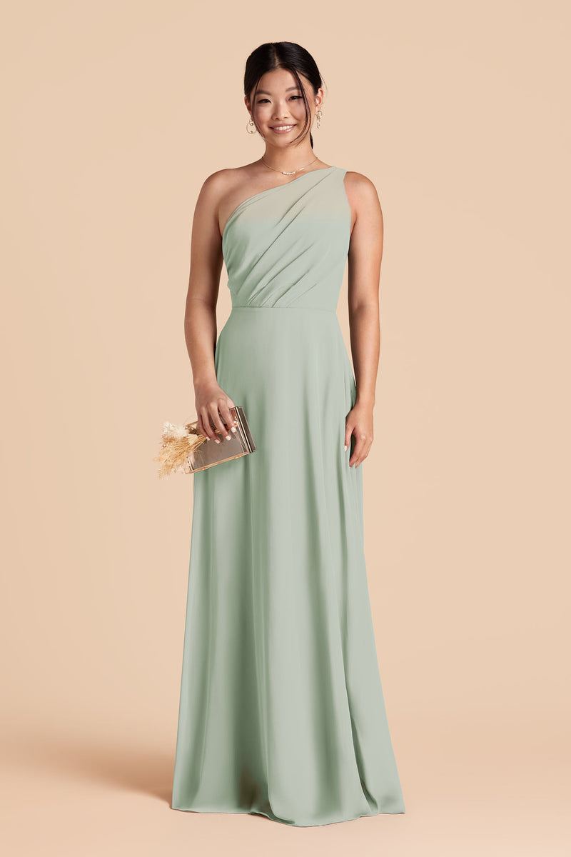 Sage Kira Chiffon Dress by Birdy Grey