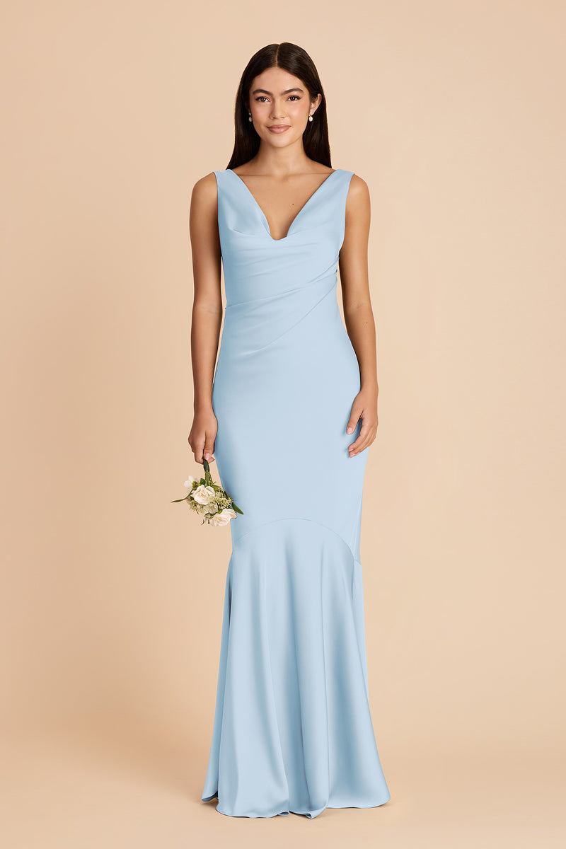 Alexis Matte Satin Dress - Sky Blue XXL / SKY BLUE / Rush Production