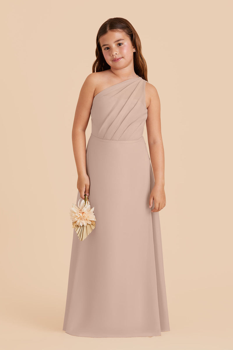 Taupe Kiara Junior Chiffon Dress by Birdy Grey
