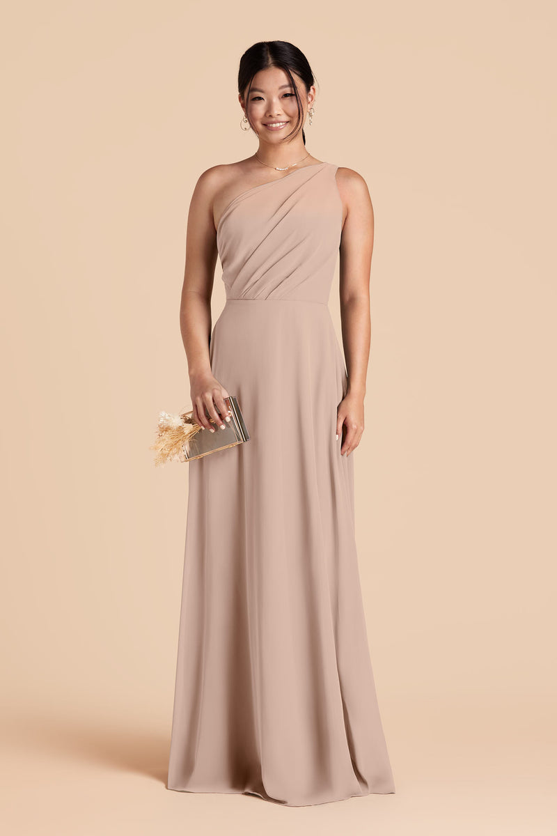 Taupe Kira Chiffon Dress dress by Birdy Grey
